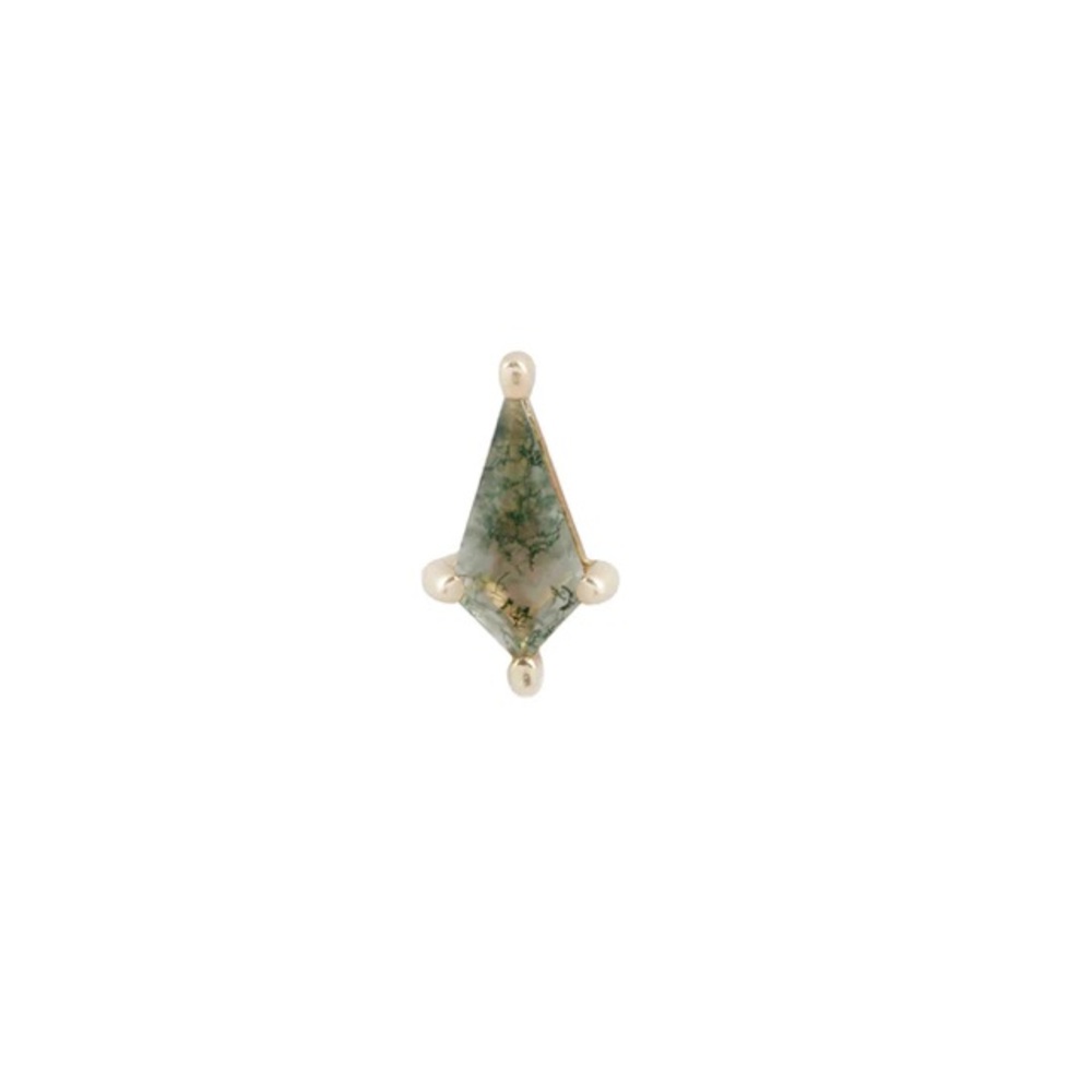 Buddha Jewelry Organics Mini Soho in Moss Agate + Yellow Gold